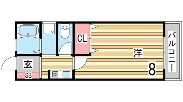 芦屋川ハイツの物件間取画像